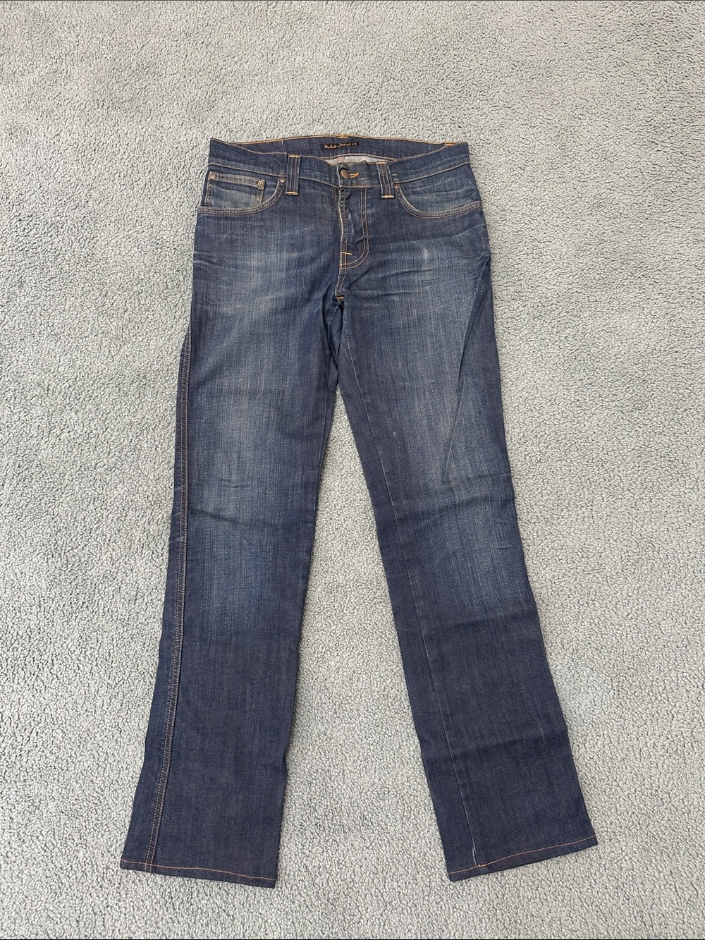 Nudie Jeans Co Slim Jim Organic Strikey Eco Wash Raw Denim stretch Mens 32